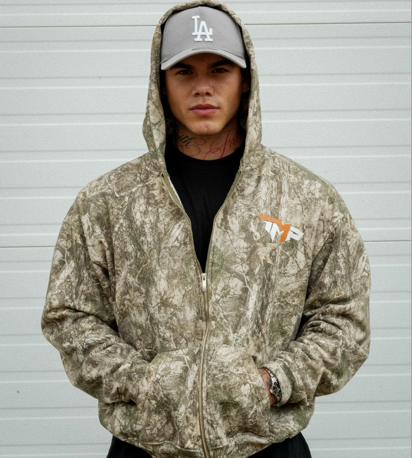 Origin Camo Zip Up Hoodie, front view